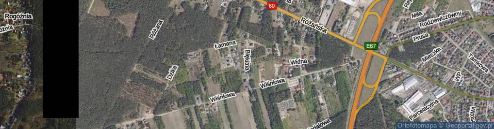 Zdjęcie satelitarne Błękitna ul.